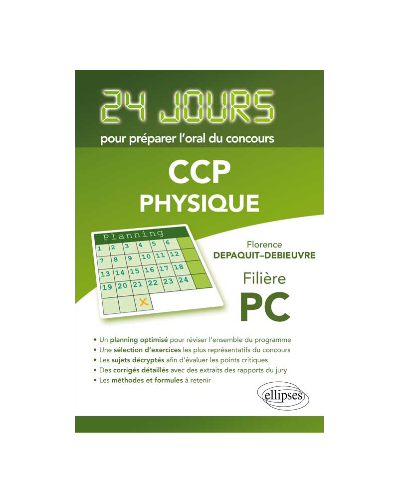 Physique 24 jours pour préparer l’oral du concours CCP - Filière PC