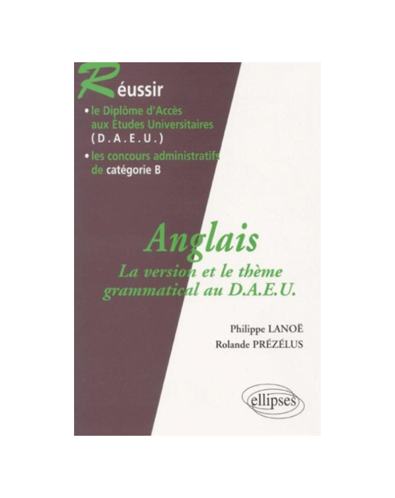 Anglais - La version et le thème grammatical