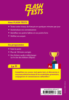 FLE. Flash Tests. A1. Testez votre niveau de français ! (avec fichiers audio) (français langue étrangère)