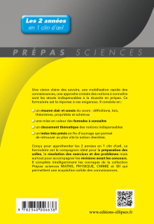 Formulaire PCSI/MPSI/PTSI/PSI Math s- Physique-chimie - SII - 2e édition