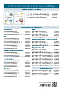 8 ans de problèmes corrigés de Mathématiques posés aux concours Centrale/Supélec, Mines/Ponts et CCINP (ex CCP) - filière MP - sujets 2018 inclus