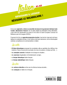 Italien. Ripassiamo il lessico! Révisons le vocabulaire ! A1-A2