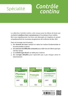 Spécialité SVT - 1re - Résumés de cours, exercices et contrôles corrigés - 4e édition