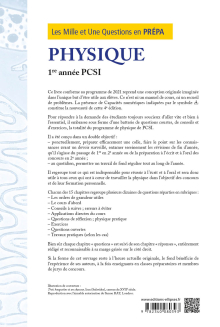 Les 1001 questions de la physique en prépa - 1re année PCSI - 4e édition