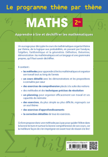 Maths 2de - Le programme thème par thème - Apprendre à lire et déchiffrer les mathématiques