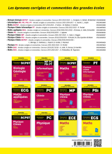 Maths et informatique. PC-PC*. Annales corrigées et commentées. Concours 2021/2022/2023 - 3e édition