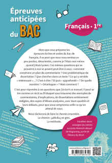 Français. 1re. Épreuves anticipées du bac. La méthode