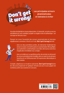 Don't get it wrong! - Les principales erreurs grammaticales et lexicales à éviter. B1-B2