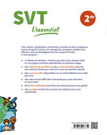 SVT L'essentiel - 2de - Pour réussir vos révisions avec de nombreuses figures en couleurs et vidéos explicatives