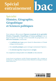 Spécial entraînement. Spécialité Histoire, Géographie, Géopolitique et Sciences politiques. Terminale