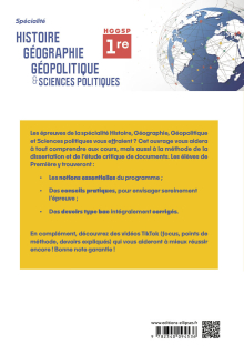 Spécialité Histoire, Géographie, Géopolitique et Sciences politiques. 1re.