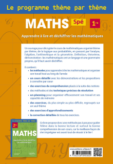 Spé Maths 1re - Le programme thème par thème - Apprendre à lire et déchiffrer les mathématiques