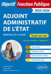 Adjoint administratif de l’Etat - Principal 2e classe - 2025-2026 - Concours externe – Catégorie C