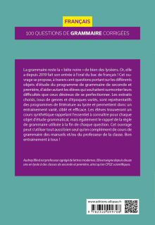 Français. Seconde - Première. 100 questions de grammaire corrigées