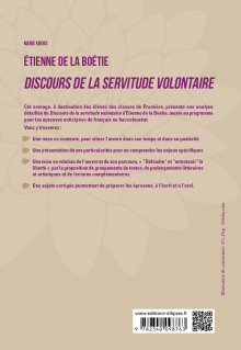 Etienne de la Boétie, Discours de la servitude volontaire - Français. 1re. Parcours : "Défendre" et "entretenir" la liberté