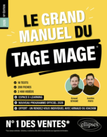 Le Grand Manuel du TAGE MAGE – N°1 DES VENTES - 18 tests blancs + 200 fiches de cours + 2000 vidéo - 10e édition - édition 2026