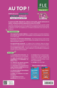AU TOP ! Objectif A1+ (FLE. Français langue étrangère) - Méthode pour communiquer rapidement en français et pour réussir le DELF (avec fichiers audio)