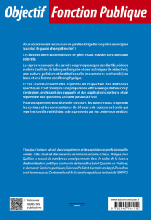 Gardien-brigadier de police municipale et de garde champêtre chef. Annales corrigées. - 3e édition