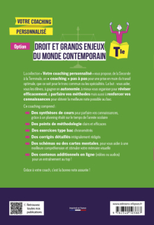 Option Droit et grands enjeux du monde contemporain - Terminale - Votre coaching personnalisé