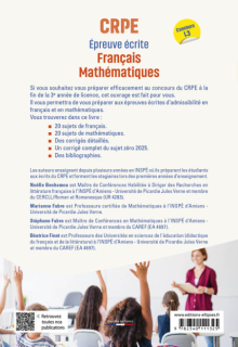 CRPE - Epreuve écrite Français Mathématiques - Concours L3