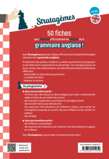 50 fiches pour déjouer efficacement les pièges de la grammaire anglaise ! A2-B2 - Idéal pour des révisions ciblées et acquérir les bons réflexes