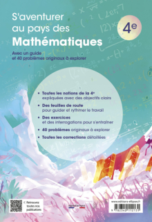 S'aventurer au pays des mathématiques - 4e - Avec un guide et 40 problèmes originaux à explorer