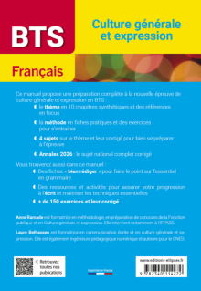 BTS Français. Culture générale et expression. Le vrai du faux - Examen 2027